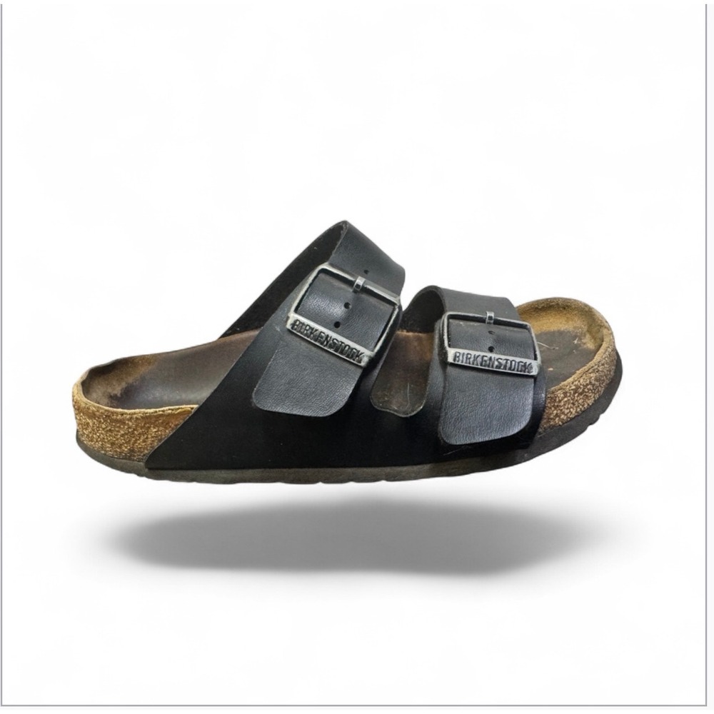 Birkenstock Arizona Black Two Strap Slide Sandals Women Size 38 US 7-7.5
